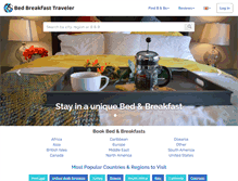 Tablet Screenshot of bedbreakfasttraveler.com